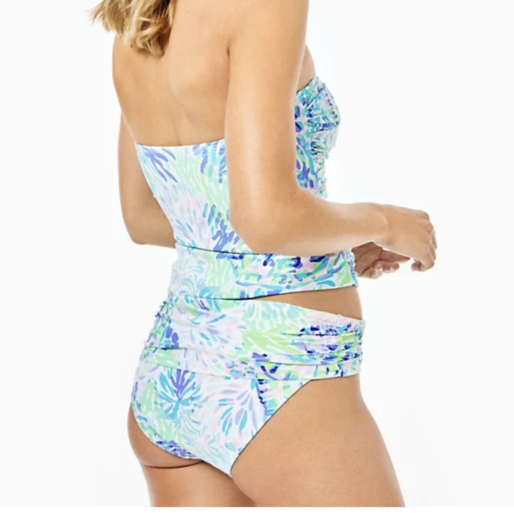 {Lilly Pulitzer} Brand New Lagoon Sarong Hipster Bikini Bottoms - Picture 3 of 7